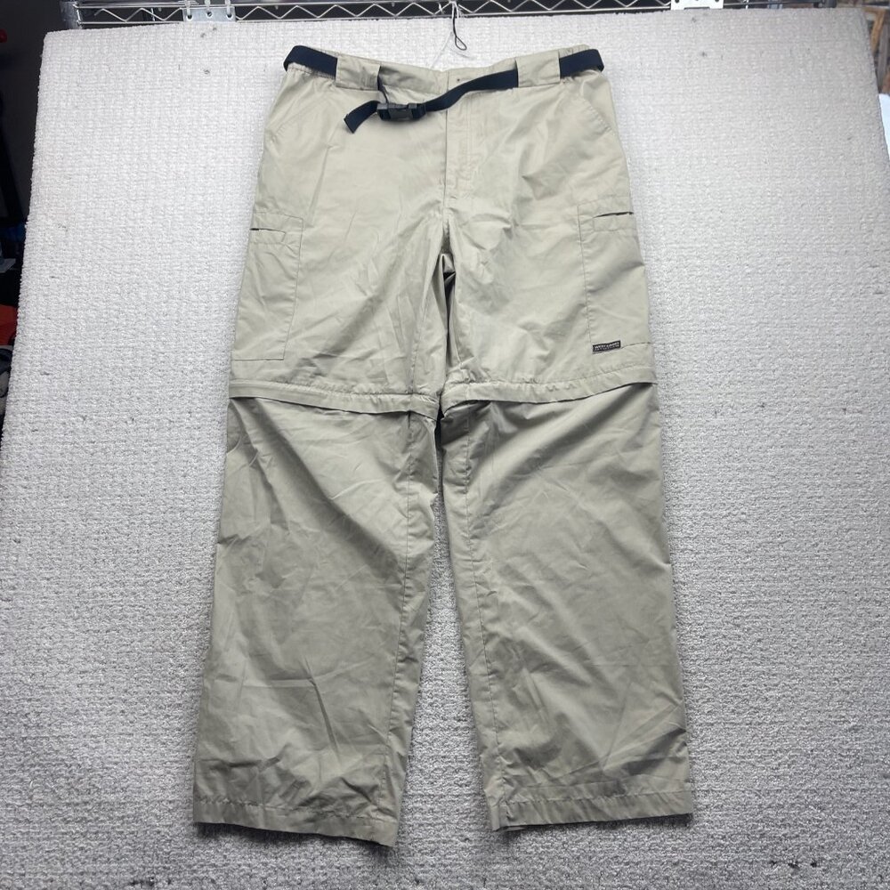 VTG Y2K West Coast Cargo Tech Pants Zip Off Mens Size 38 Pants Beige Read
